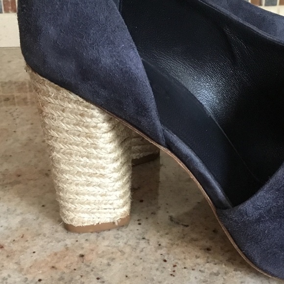 Vince Percey Suede Open Toe D’Orsay Wrap Block Heel Sandals - Picture 2 of 13